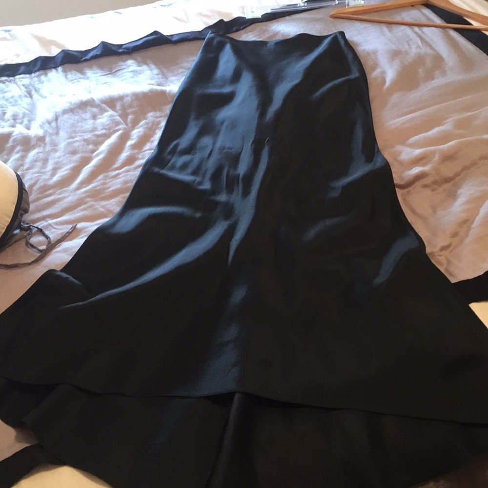 Black full length evening skirt